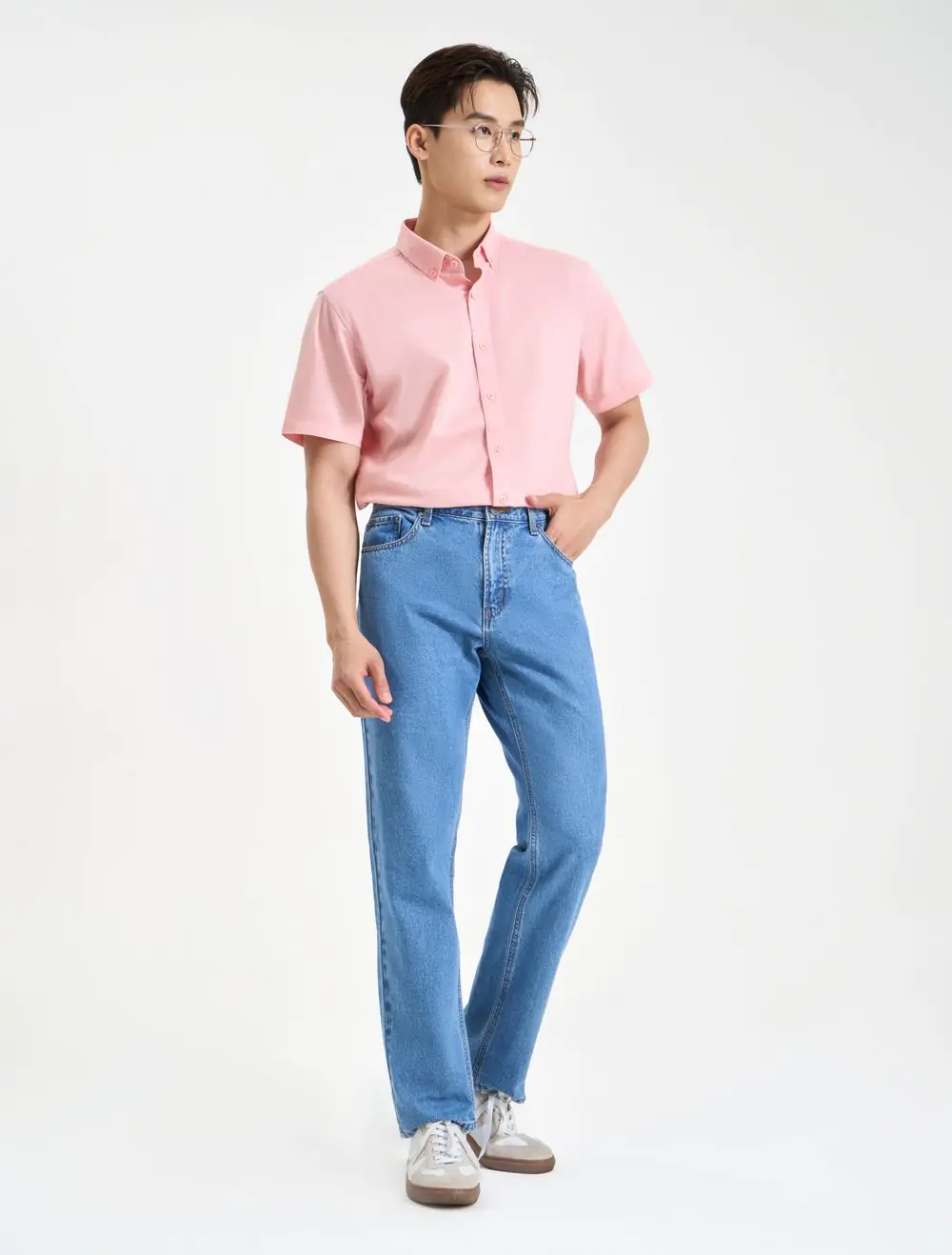 Quần jeans nam ống rộng