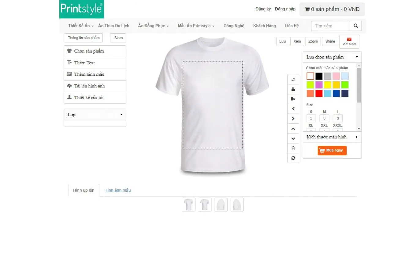  Phần mềm thiết kế áo thun online PrintStyle 