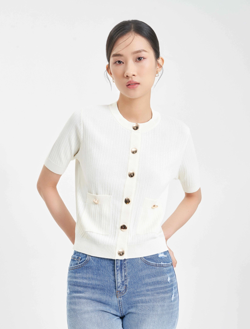 áo cardigan nữ cộc tay mỏng