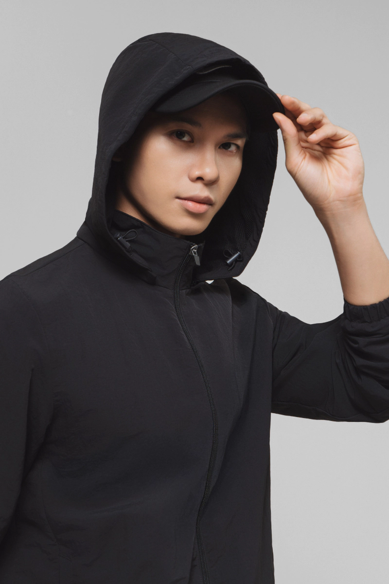 áo khoác gió có mũ cho nam