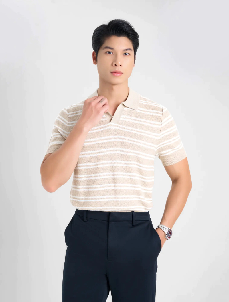 áo len nam cộc tay canifa