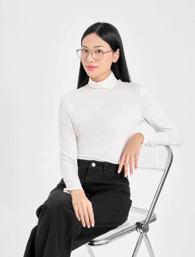 áo ôm body nữ cổ cao