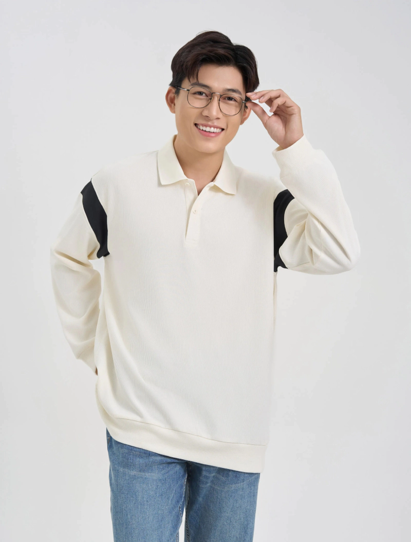 áo phông dài tay nam cổ bẻ