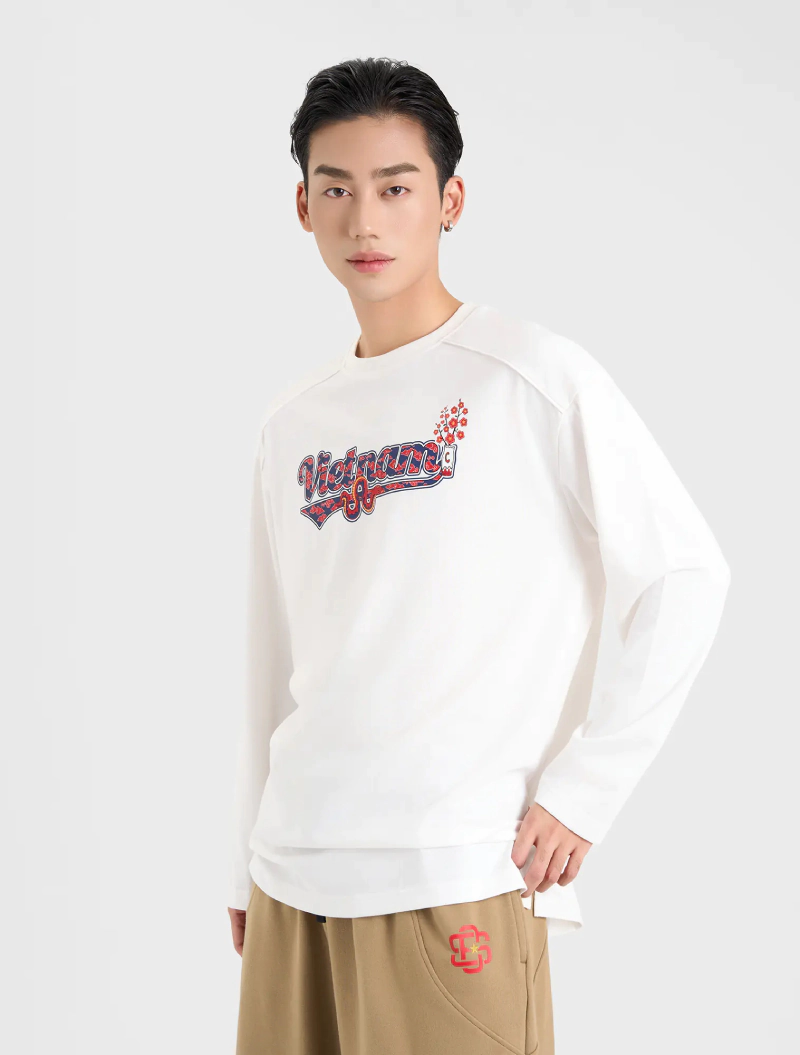 áo phông dài tay nam cổ tròn