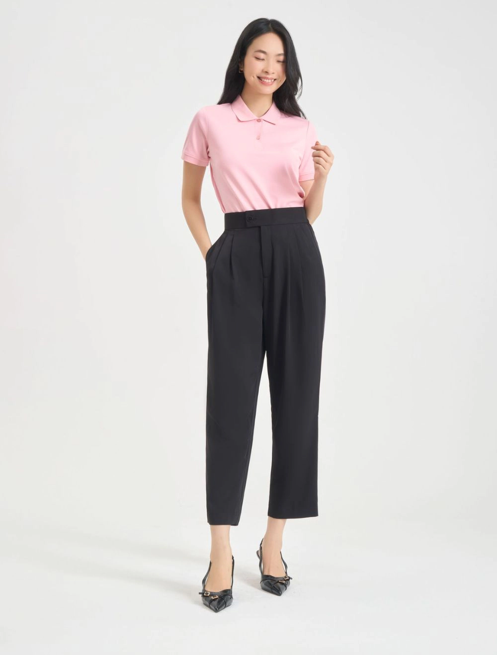 áo phông polo nữ và quần âu