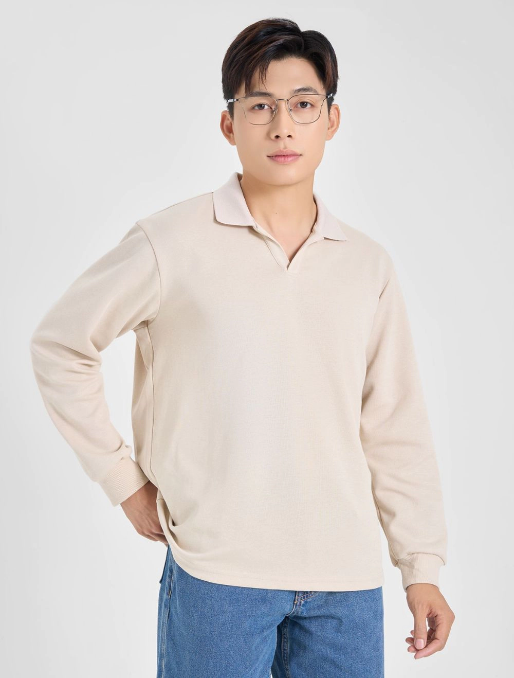 áo polo nam cổ trụ chữ v
