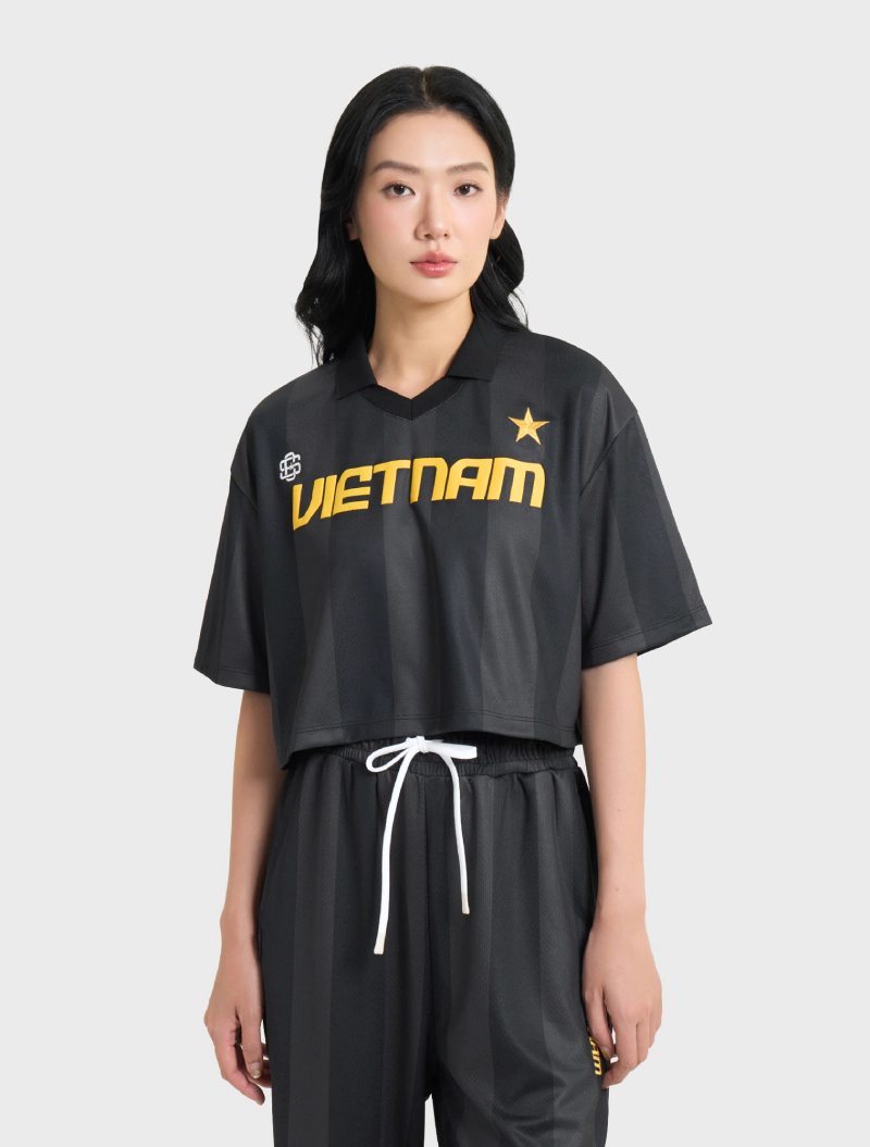 Áo polo nữ màu đen
