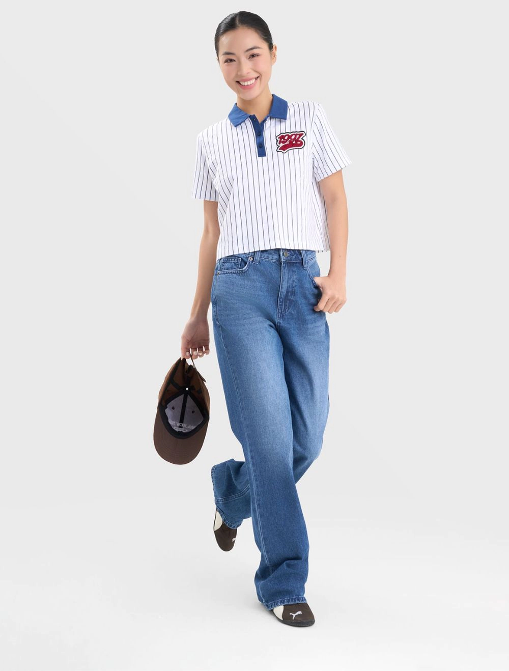 áo polo nữ và quần jean