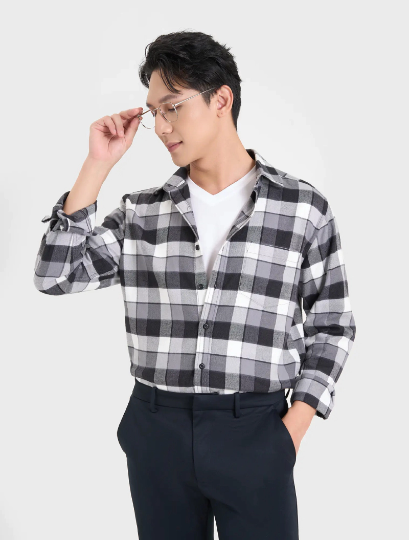 Áo sơ mi kẻ caro nam
