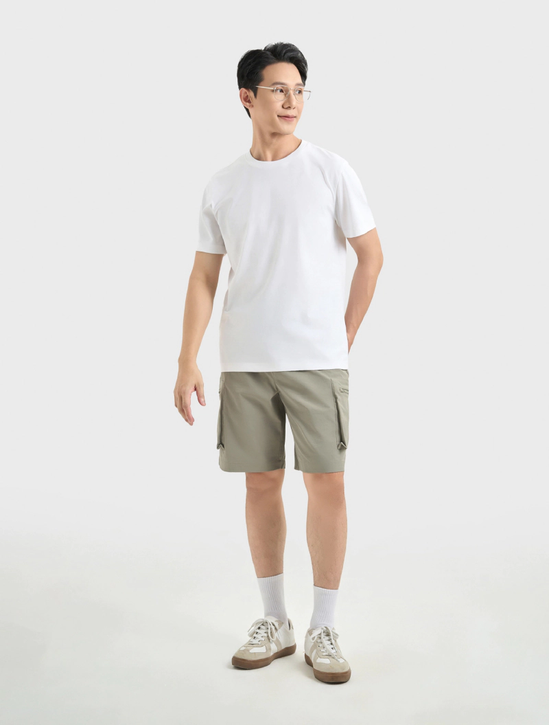 phối đồ với áo thun nam trắng