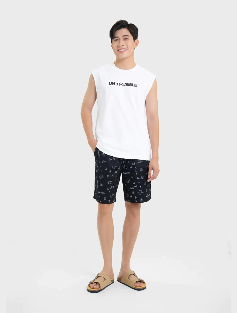 Phối áo ba lỗ mặc nhà cho nam