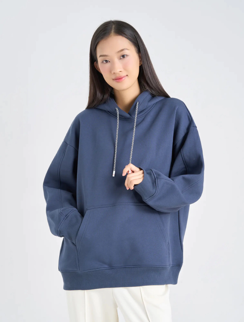 hoodie nữ màu trơn