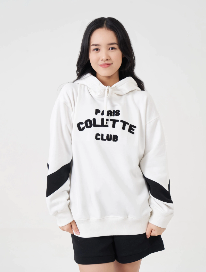 áo hoodie nữ phối màu