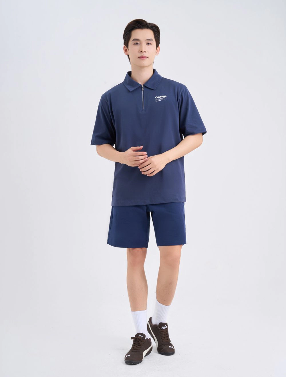 phối quần short nam 