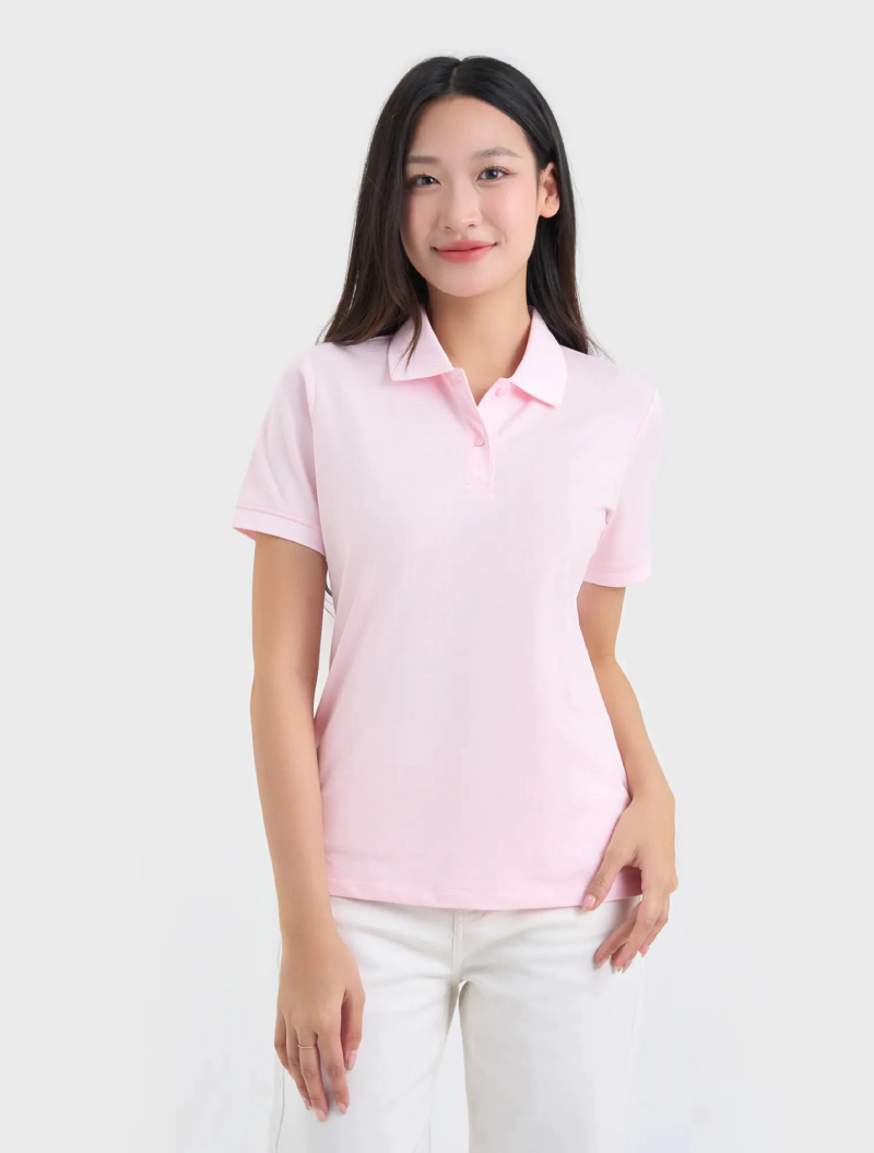 Áo polo nữ màu trơn