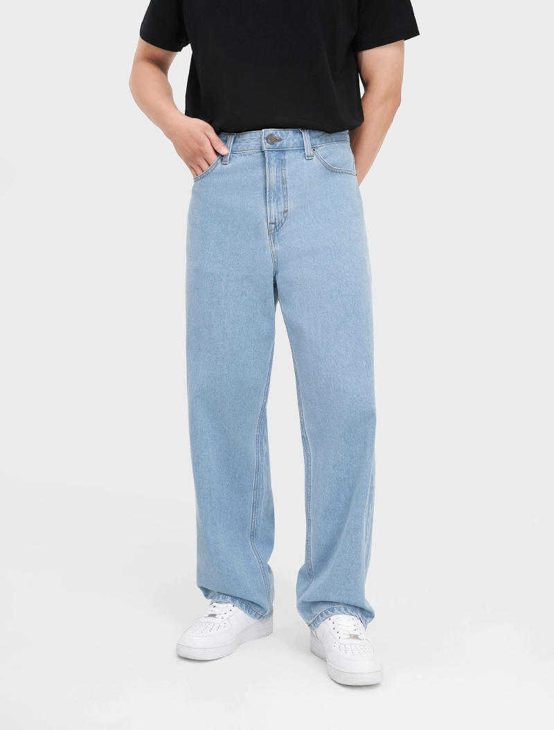 quần jean nam ống thụng