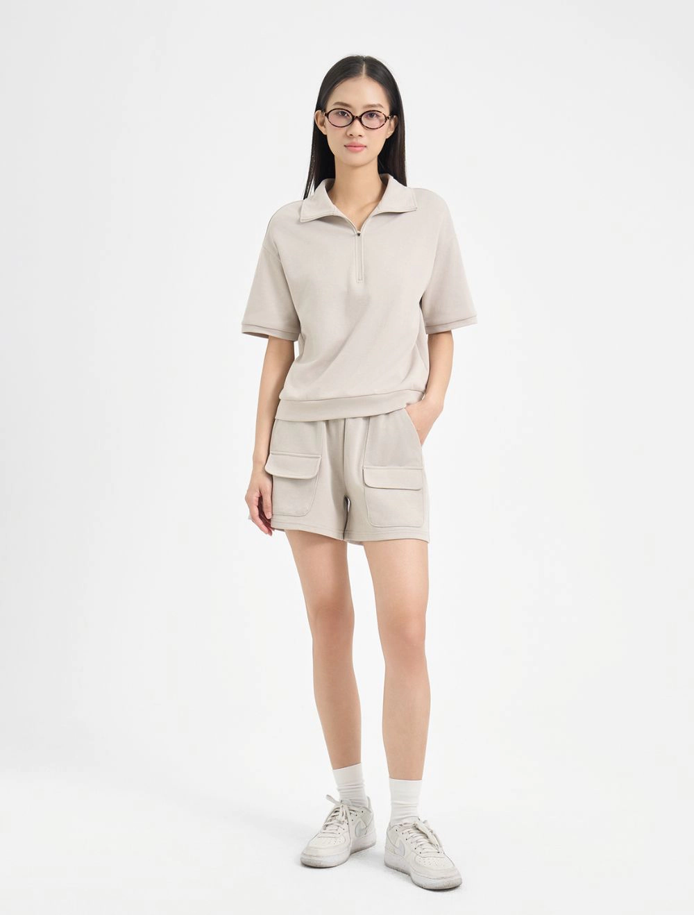 quần short túi hộp nữ