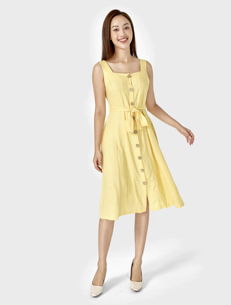 váy liền cổ vuông