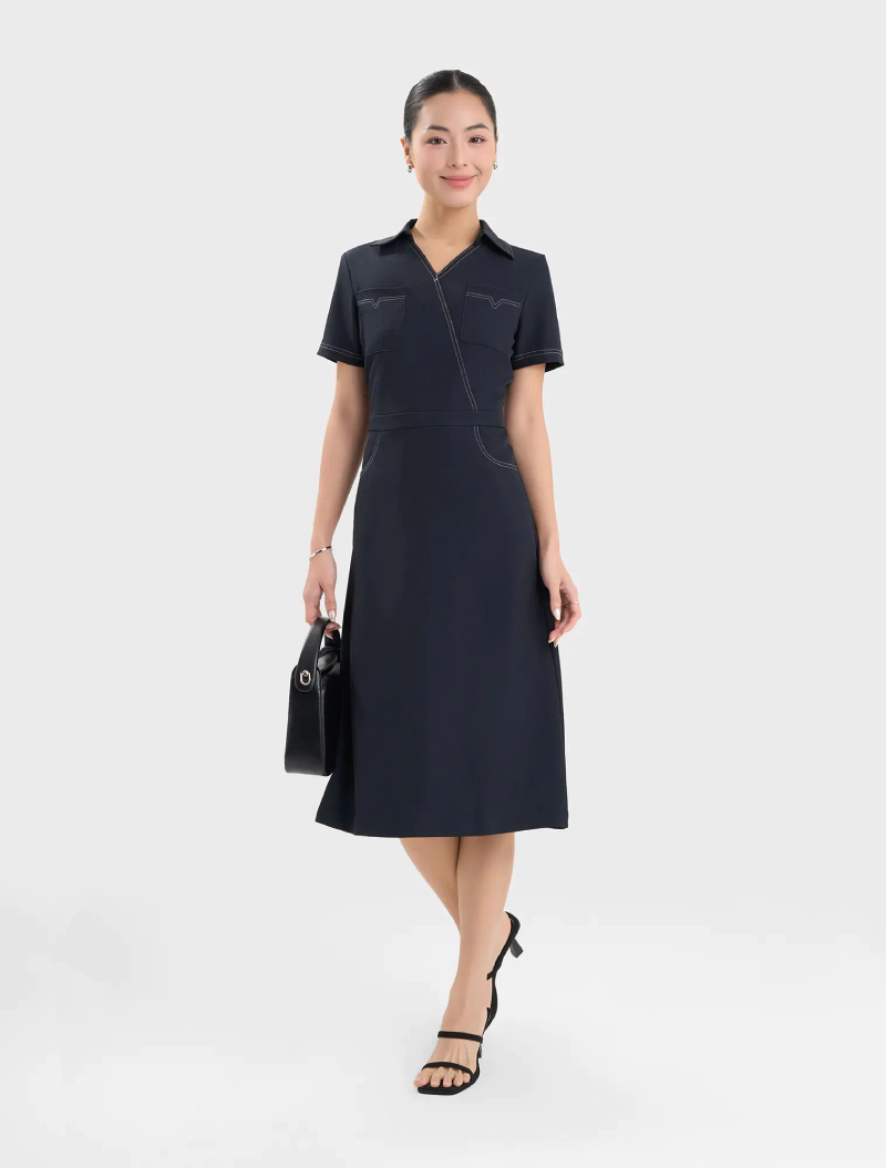 váy liền form chữ a